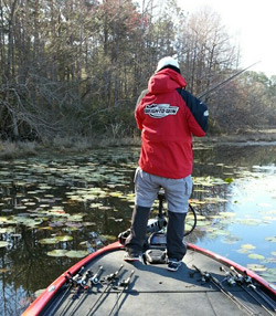 Kurt Dove fishing the grass