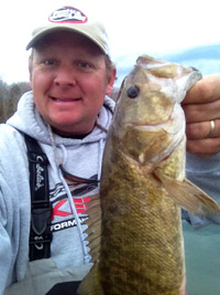 Kurt Dove with a largemouth bass